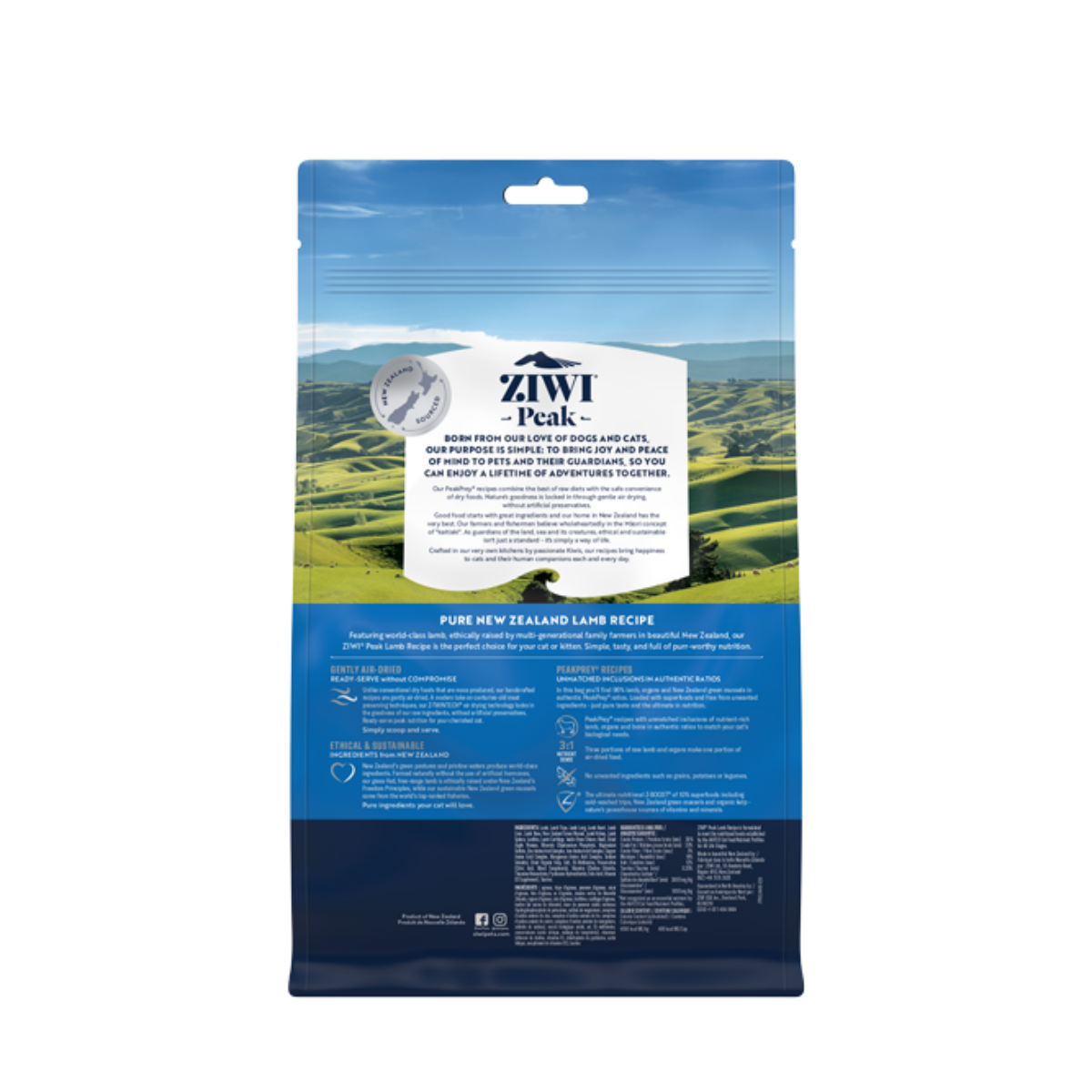 Ziwi Peak Air Dried Lamb Recipe Dry Cat Food