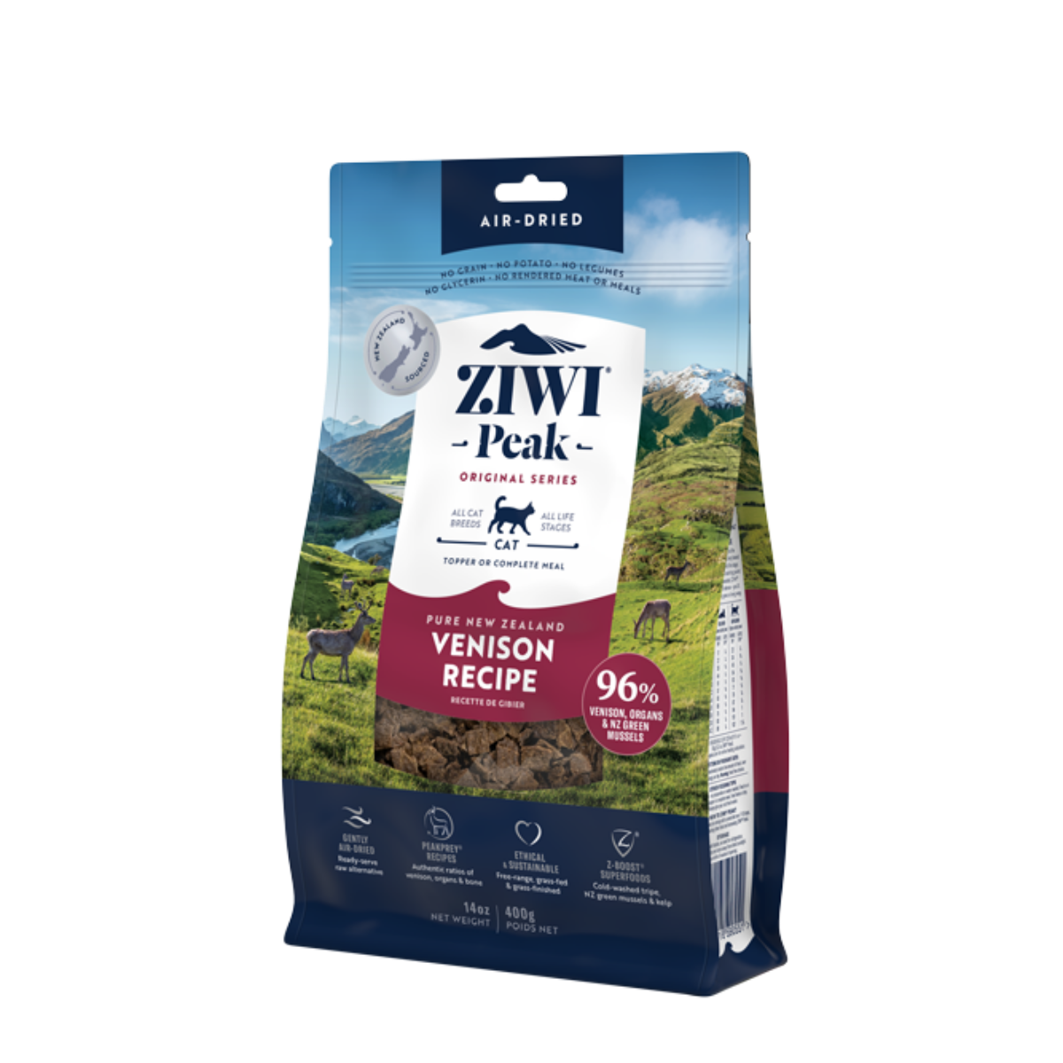 Ziwi Peak Air Dried Venison Recipe Dry Cat Food 400g