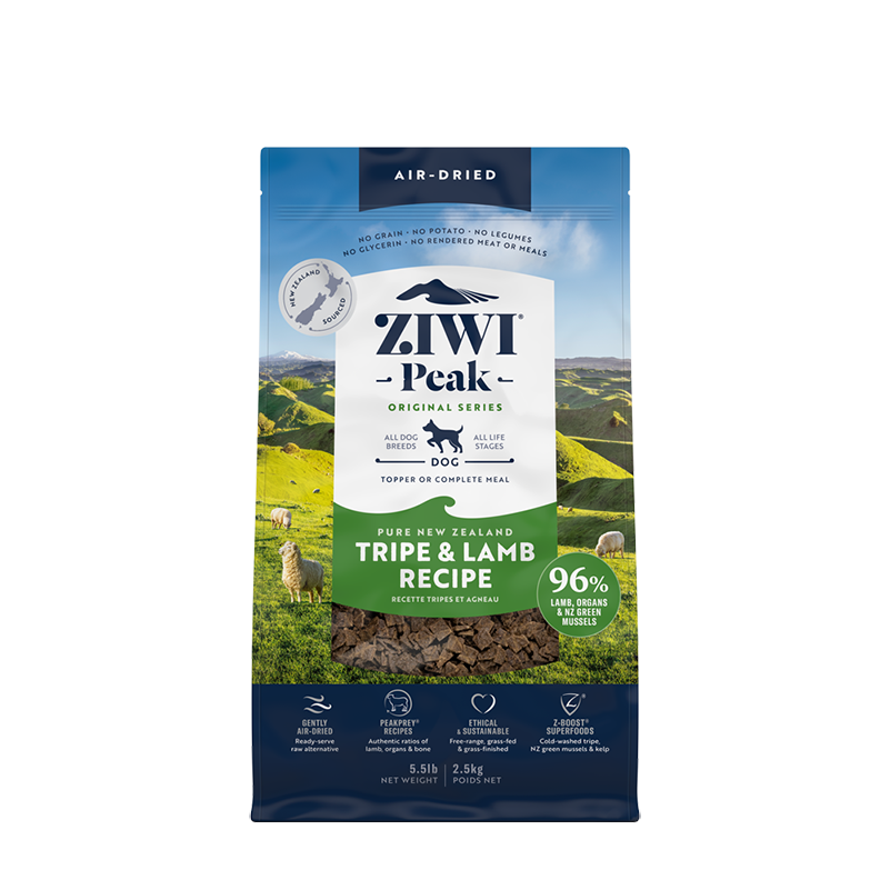Ziwi Peak Air Dried Tripe & Lamb Recipe Dry Dog Food