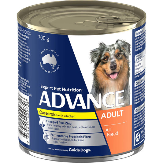 Advance Adult All Breed Casserole with Chicken Canned Dog Food - PetPost Australia