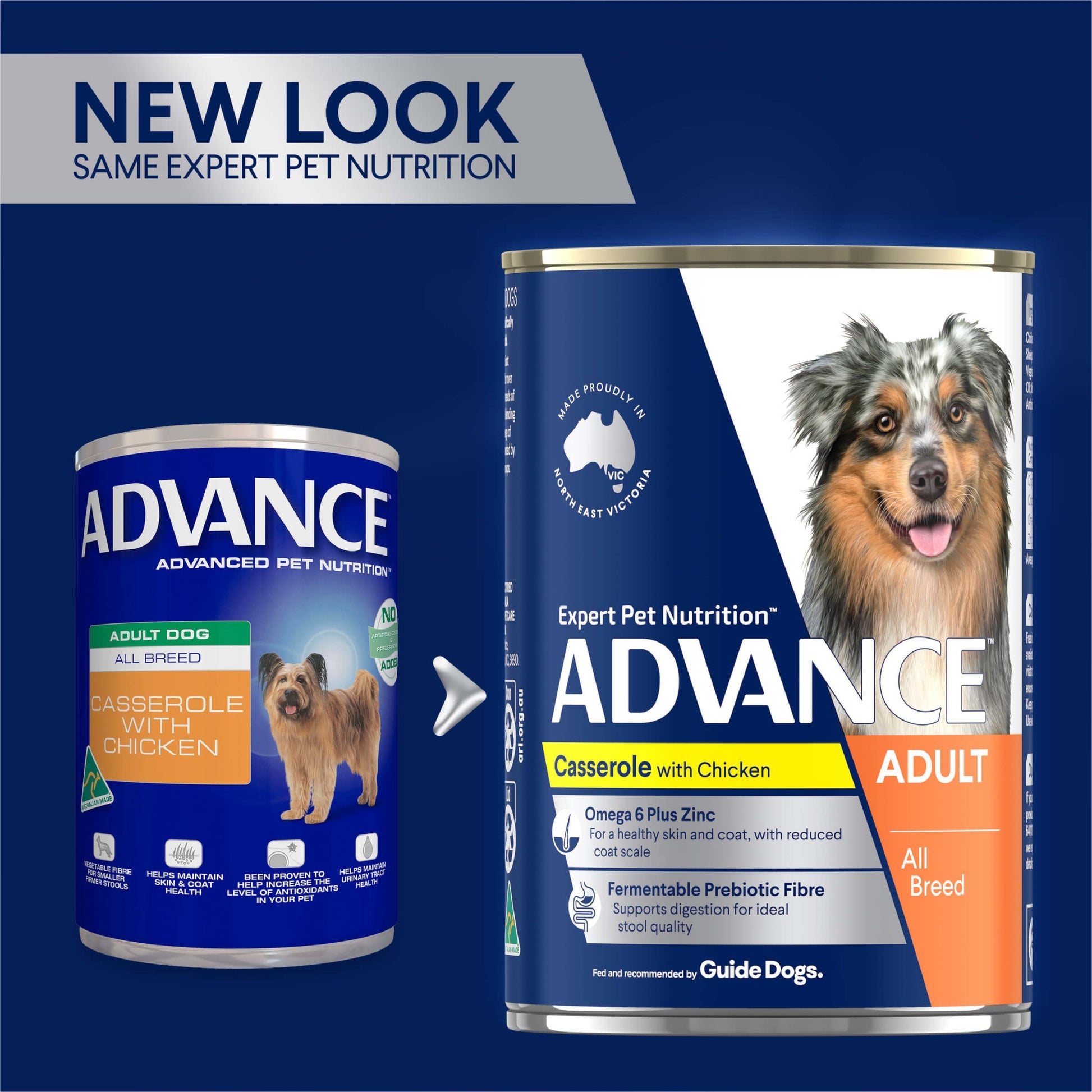 Advance Adult All Breed Casserole with Chicken Canned Dog Food - PetPost Australia