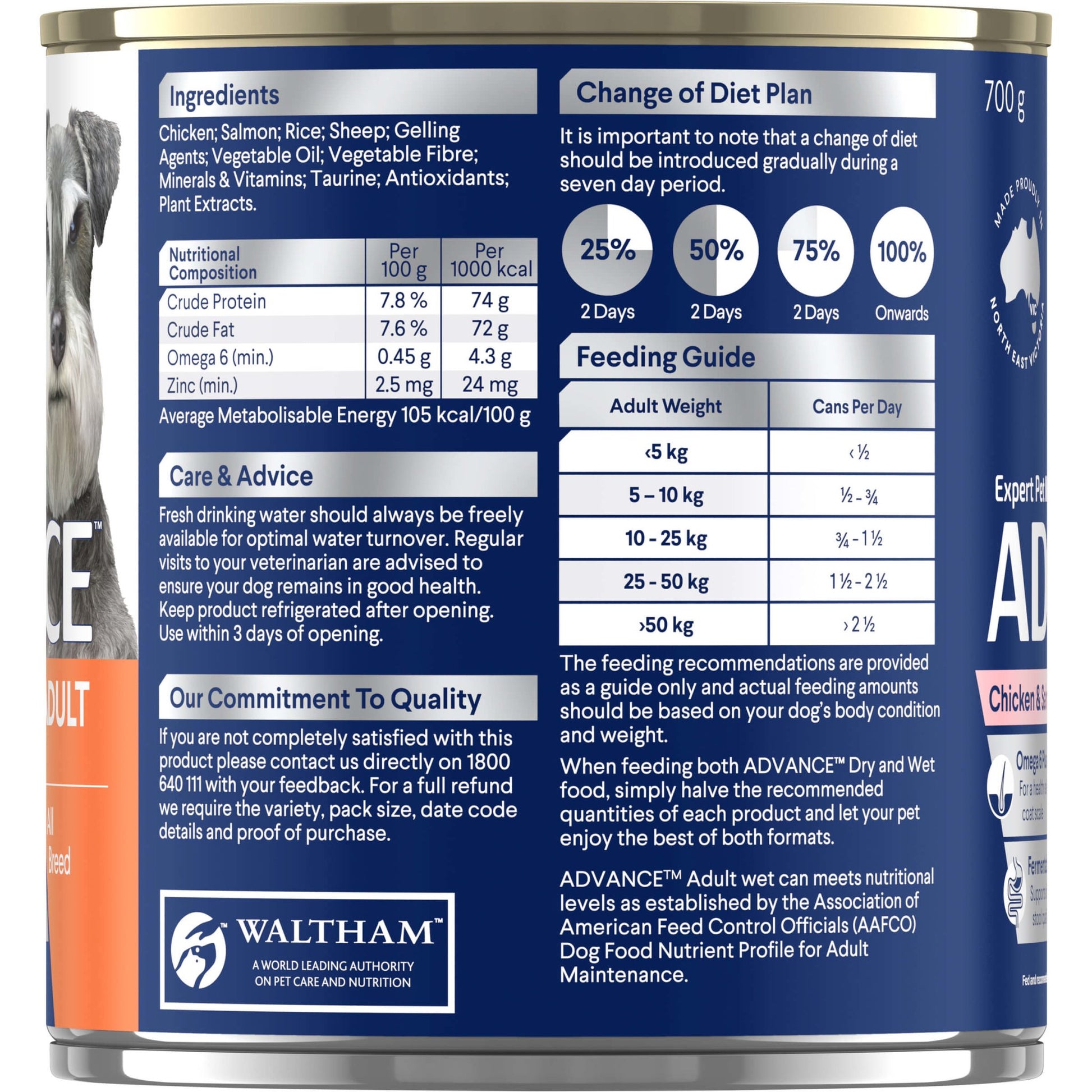 Advance Adult Chicken, Salmon & Rice Wet Dog Food - PetPost Australia