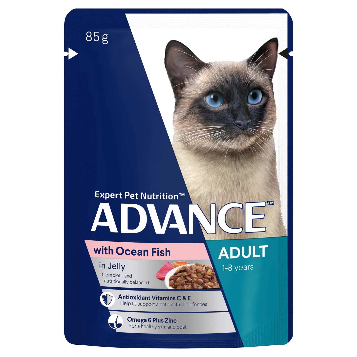 Advance Adult Wet Cat Food with Ocean Fish in Jelly - PetPost Australia