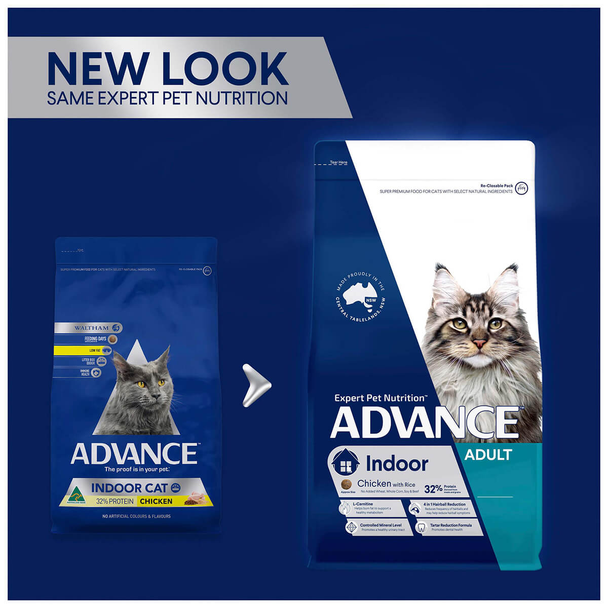 Advance Indoor Adult Chicken Dry Cat Food 2kg - PetPost Australia