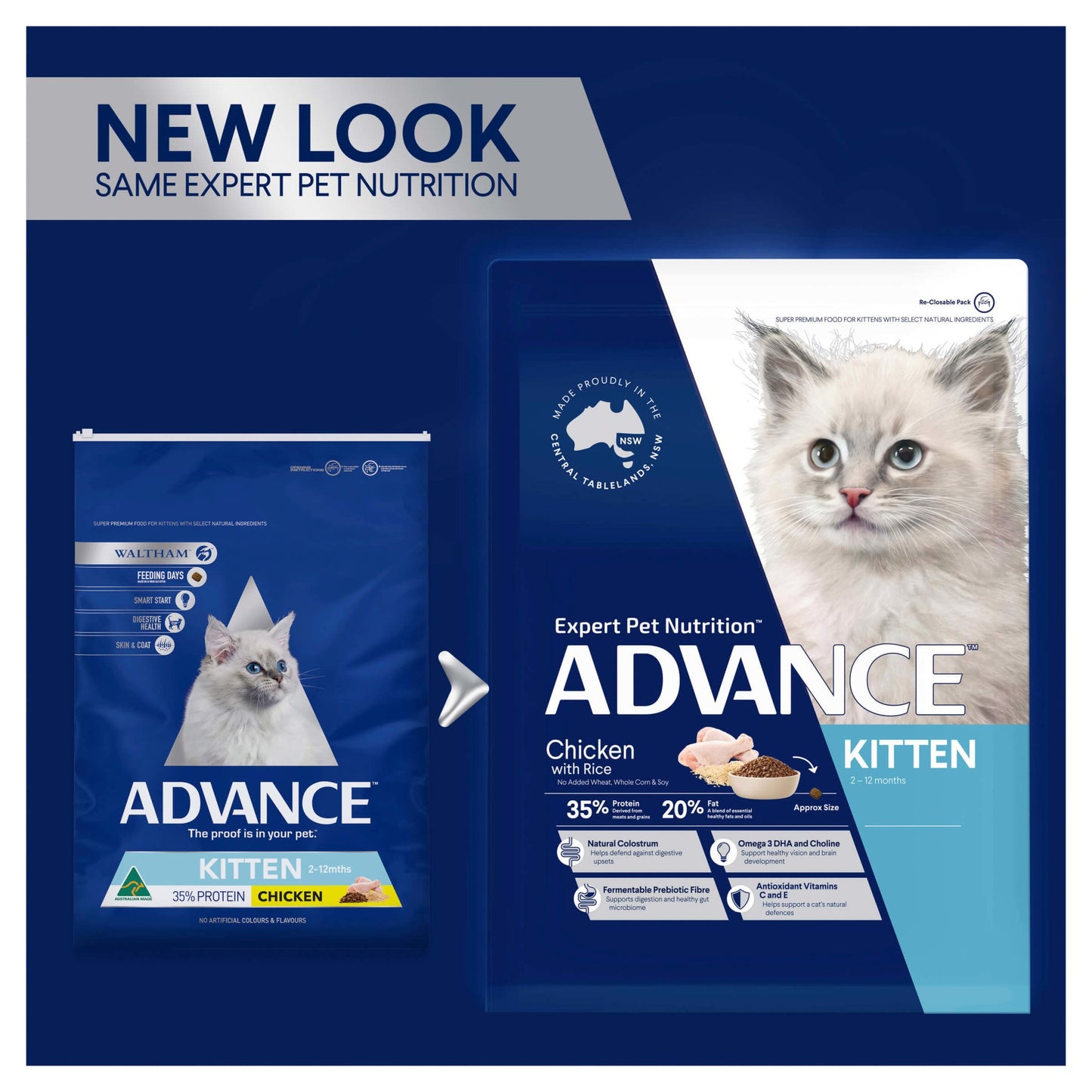 Advance Kitten Plus Chicken Dry Kitten Food - PetPost Australia