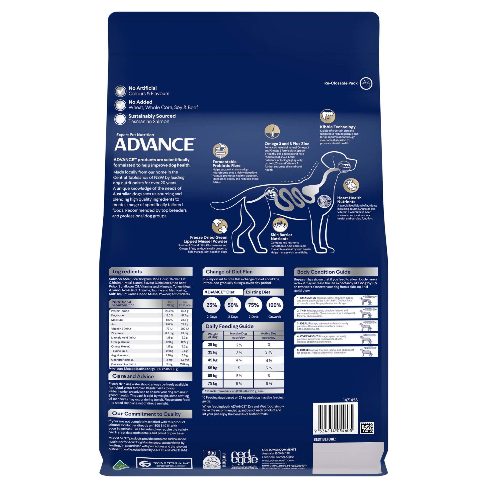 Advance Large Oodles Salmon With Rice Dry Dog Food - PetPost Australia