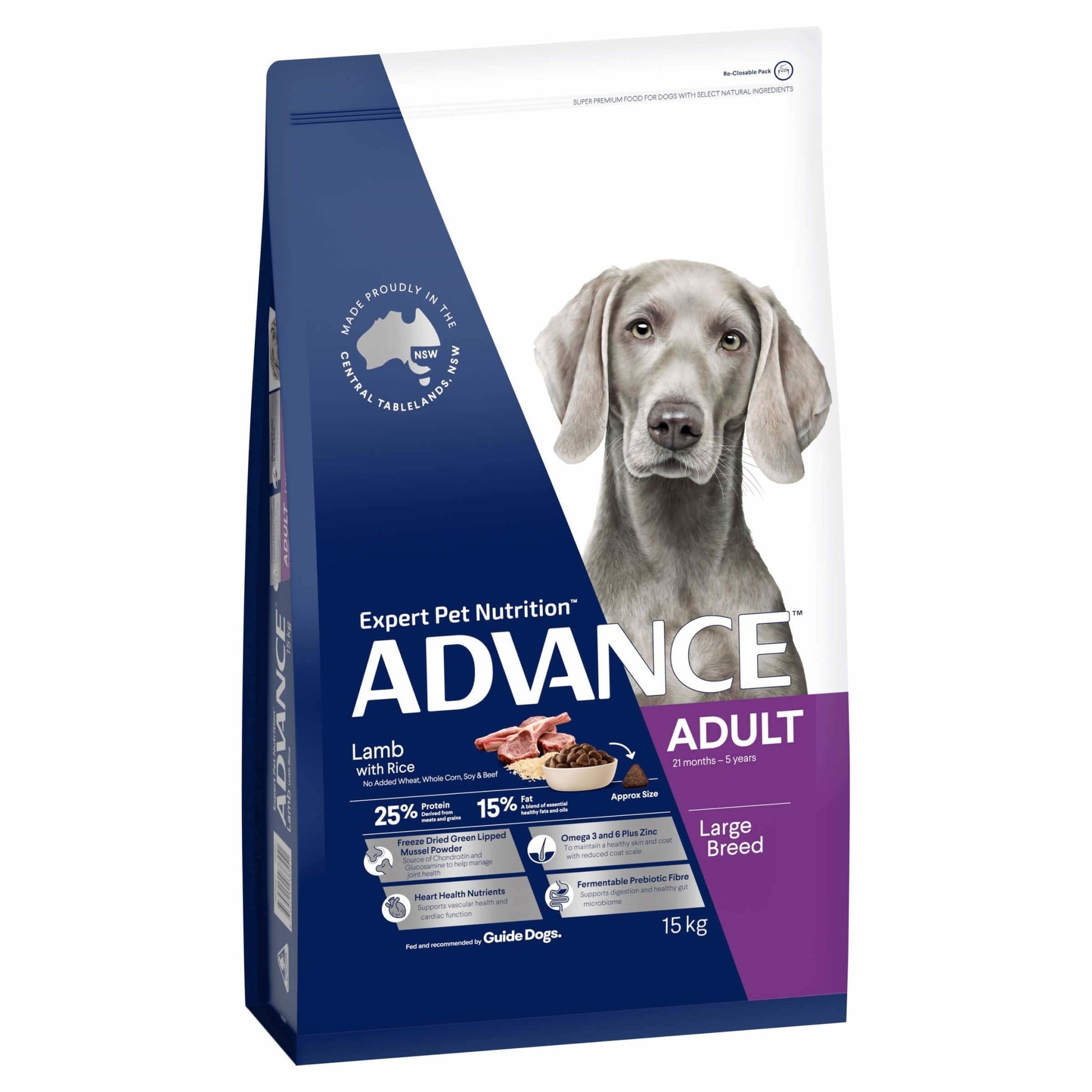 Advance Large Plus Adult Lamb Dry Dog Food - PetPost Australia