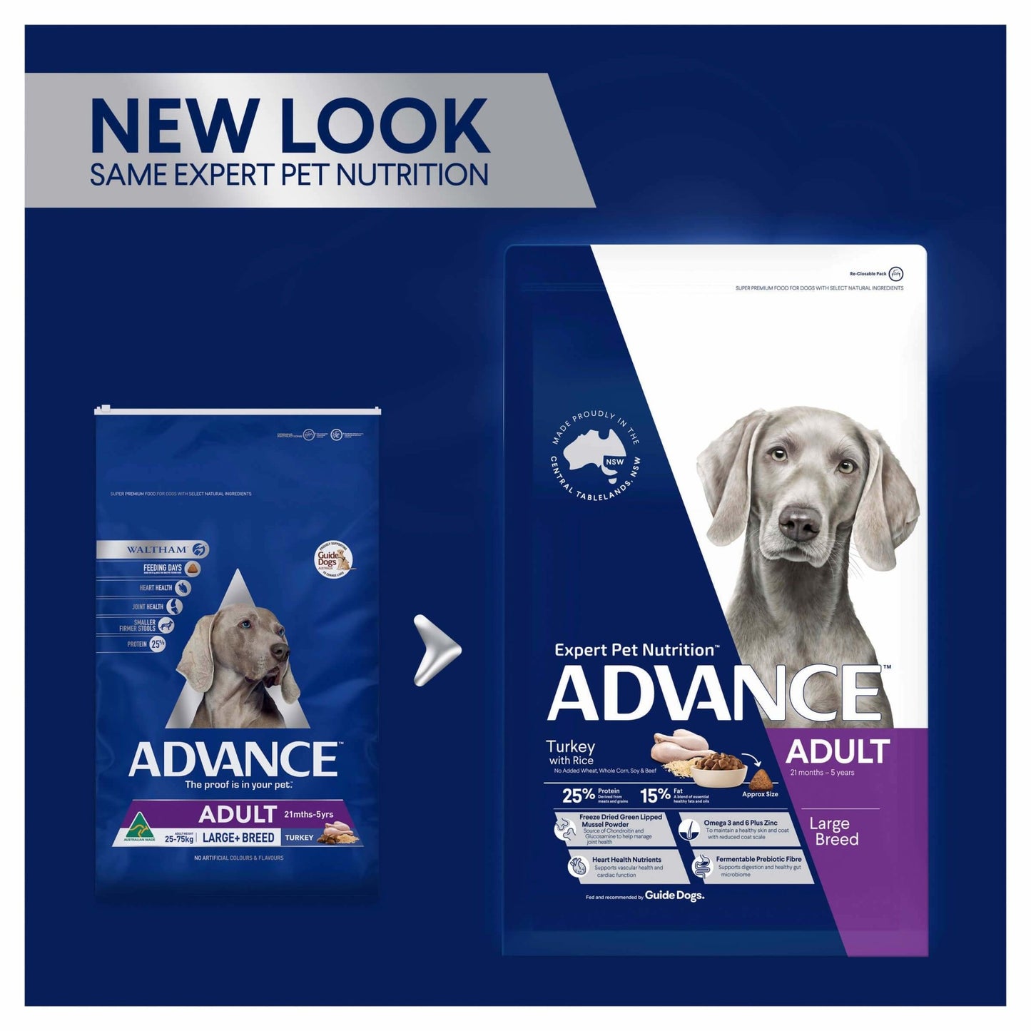 Advance Large Plus Adult Turkey Dry Dog Food - PetPost Australia