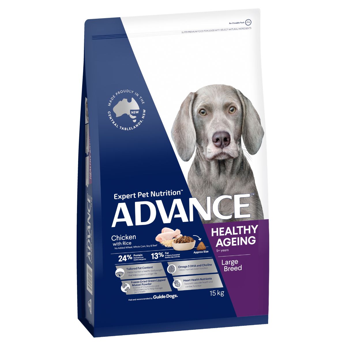 Advance Mature Large Plus Chicken Dry Dog Food - PetPost Australia