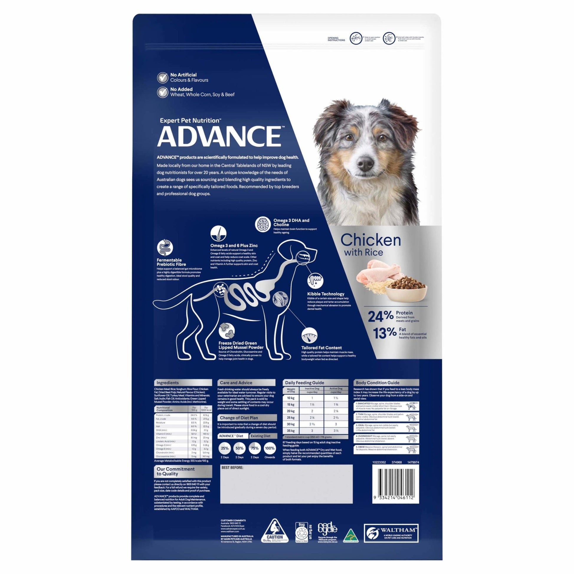 Advance Mature Medium Breed Chicken Dry Dog Food - PetPost Australia