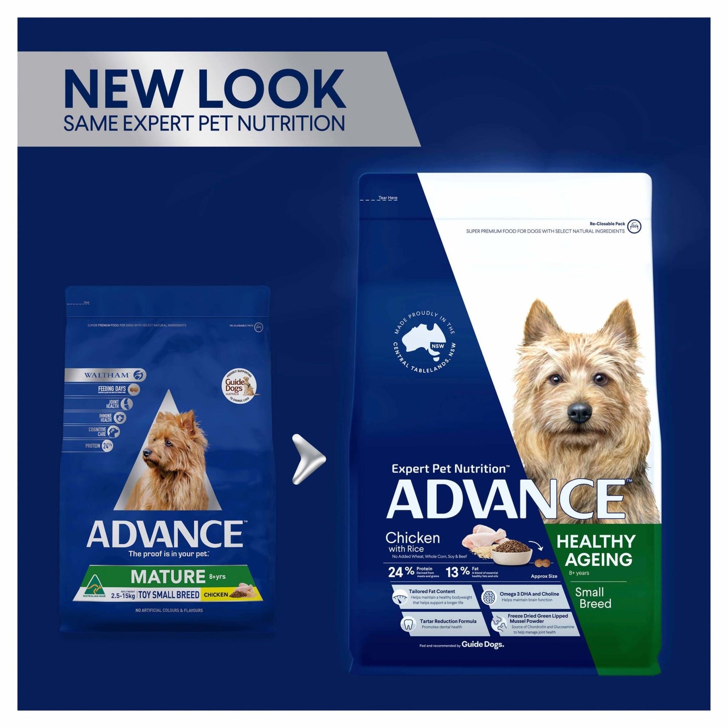 Advance Mature Toy & Small Breed Chicken & Turkey Dry Dog Food - PetPost Australia