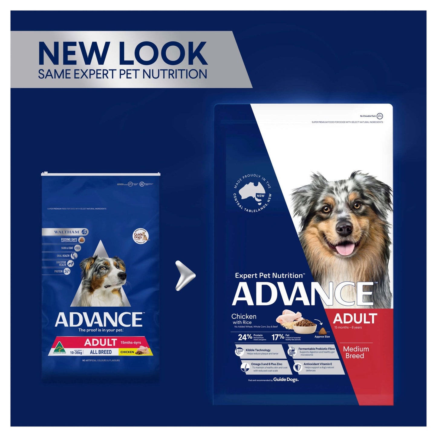 Advance Medium Breed Adult Chicken with Rice Dry Dog Food 20kg - PetPost Australia