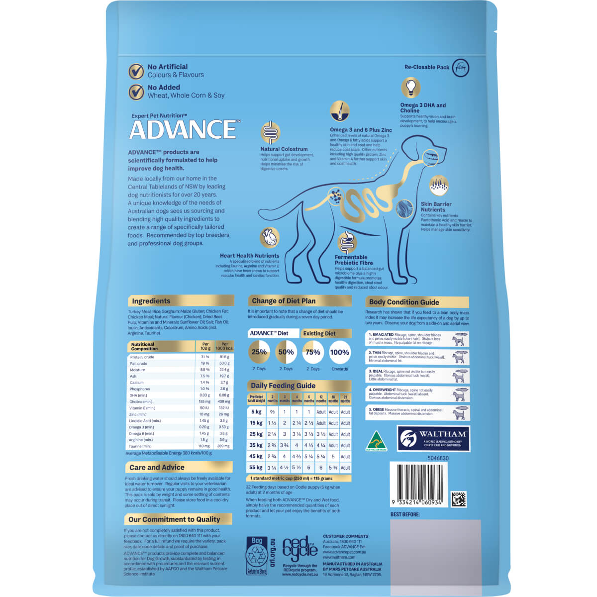 Advance Oodles Puppy Dry Dog Food - PetPost Australia