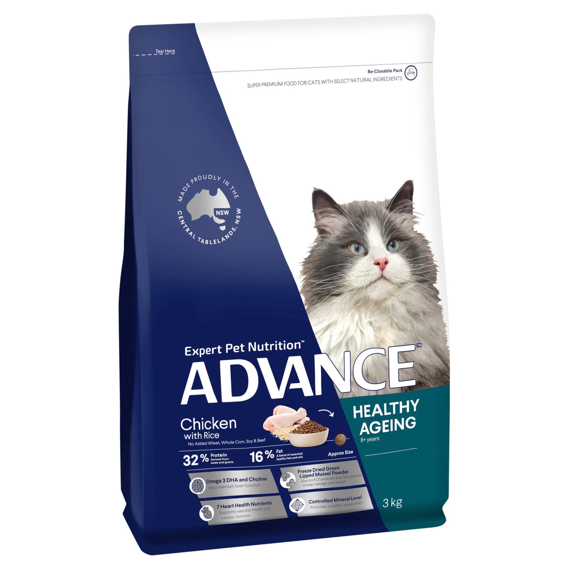 Advance Senior Chicken Dry Cat Food - PetPost Australia