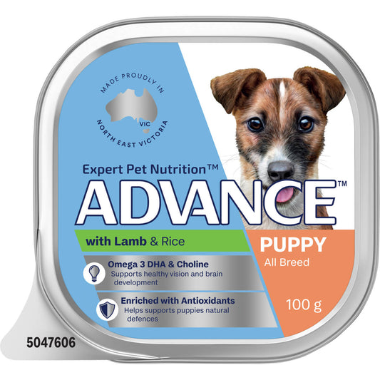 Advance Single Serve Puppy Lamb with Rice Wet Dog Food 100g - PetPost Australia