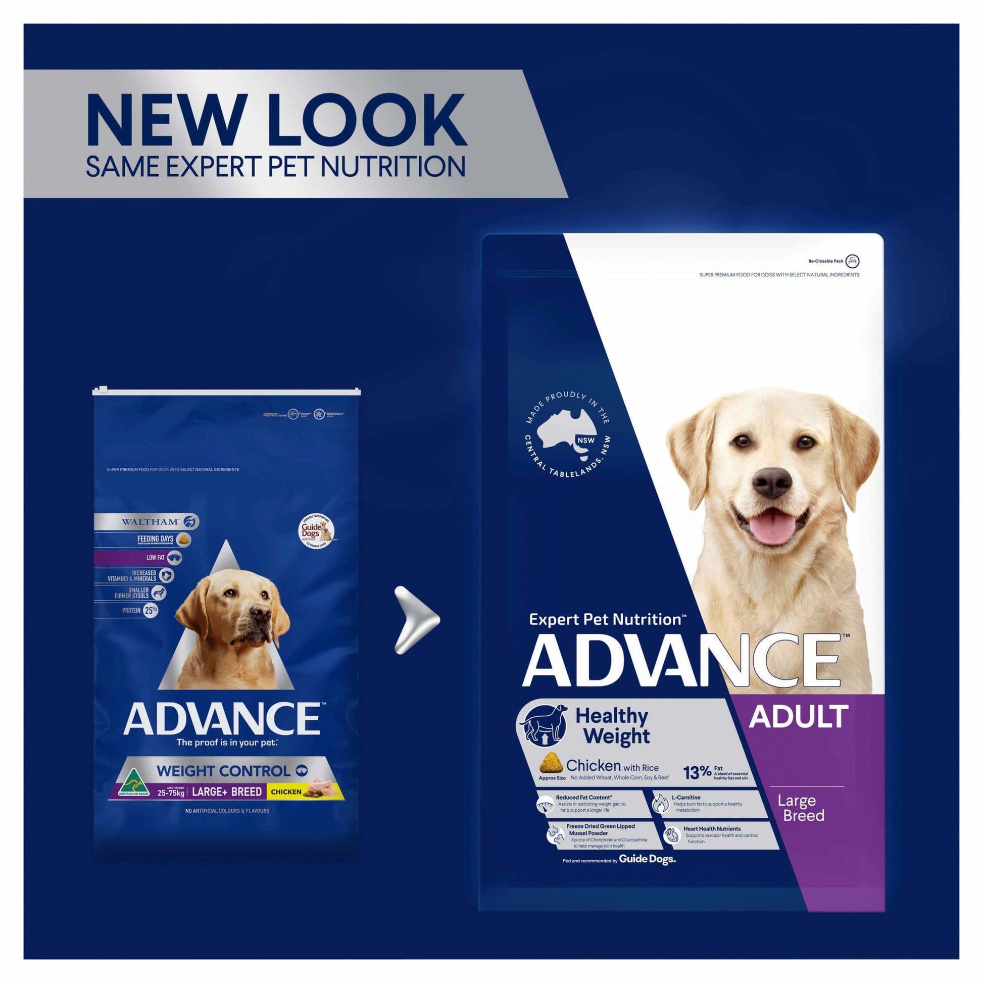 Advance Weight Control Large Breed Adult Chicken Dry Dog Food - PetPost Australia