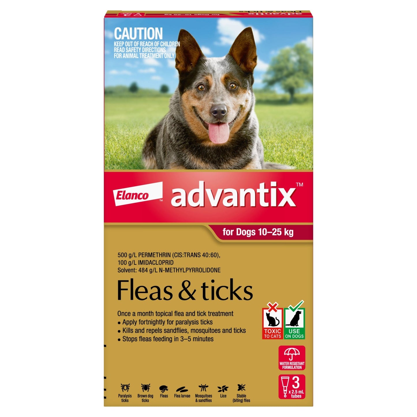 Advantix Flea & Tick Treatment 10-25kg Dog - PetPost Australia