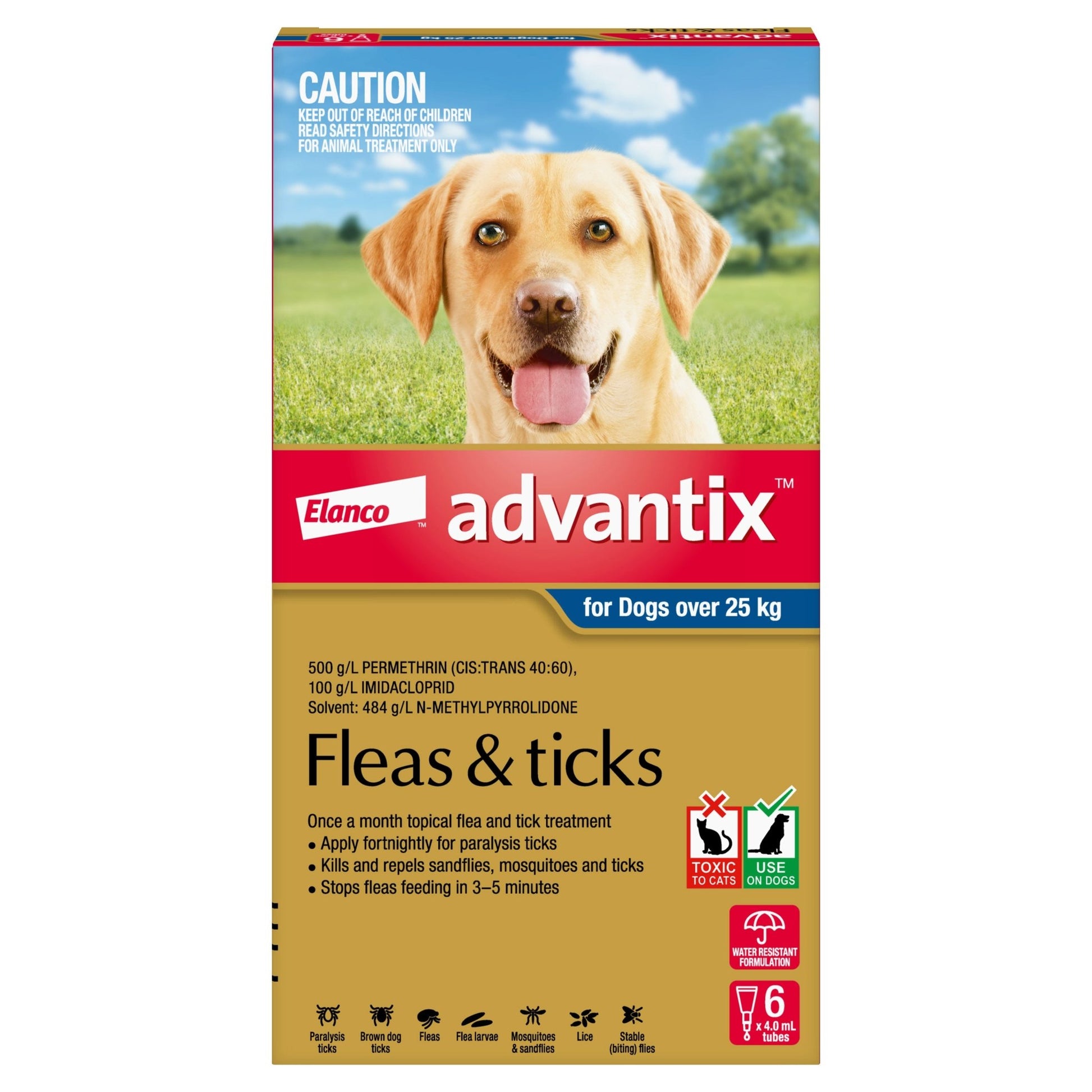 Advantix Flea & Tick Treatment 25kg+ Dog - PetPost Australia