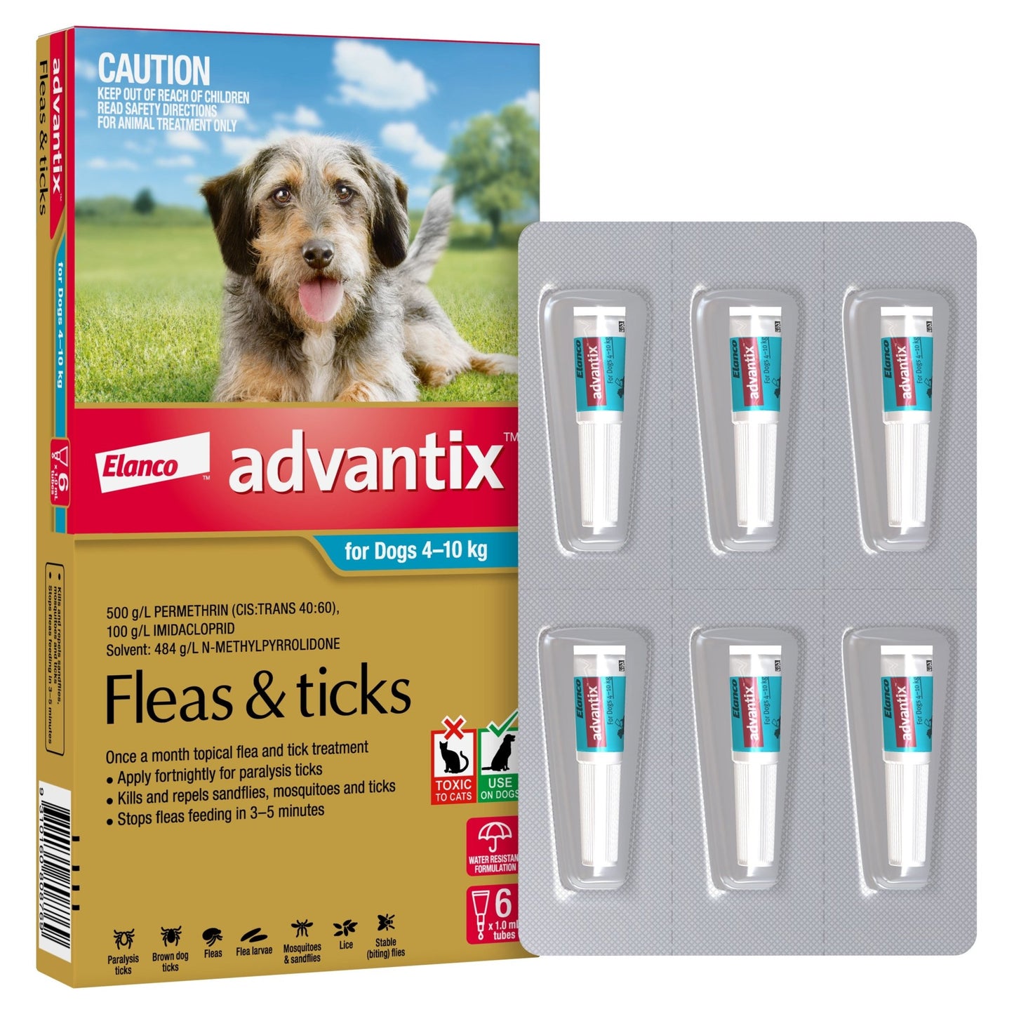 Advantix Flea & Tick Treatment 4-10kg Dog - PetPost Australia