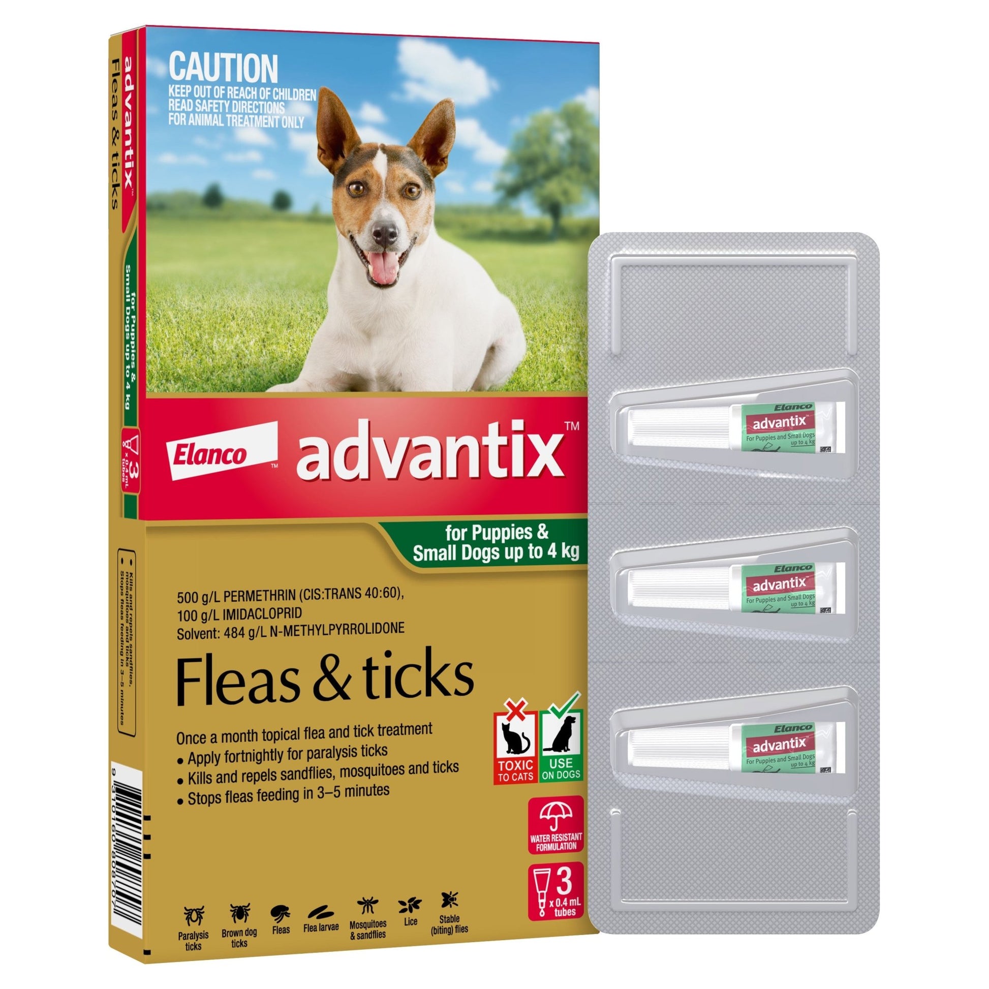 Advantix Flea & Tick Treatment <4kg Dog - PetPost Australia