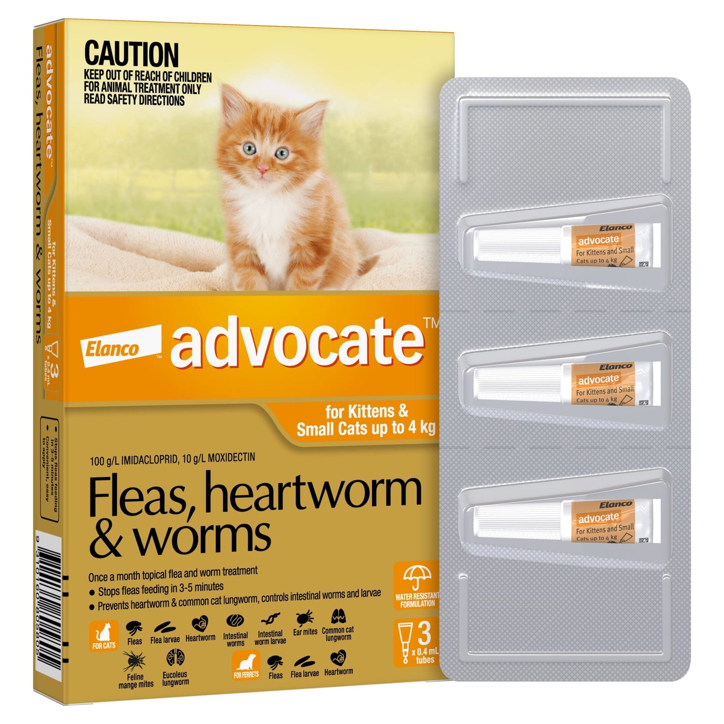Advocate Flea & Worm Treatment <4kg Cat - PetPost Australia