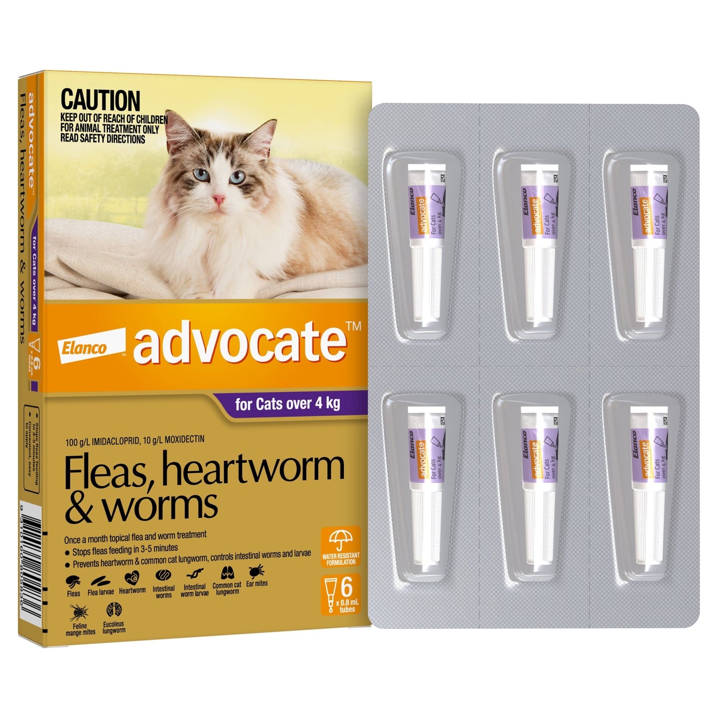 Advocate Flea & Worm Treatment >4kg Cat - PetPost Australia