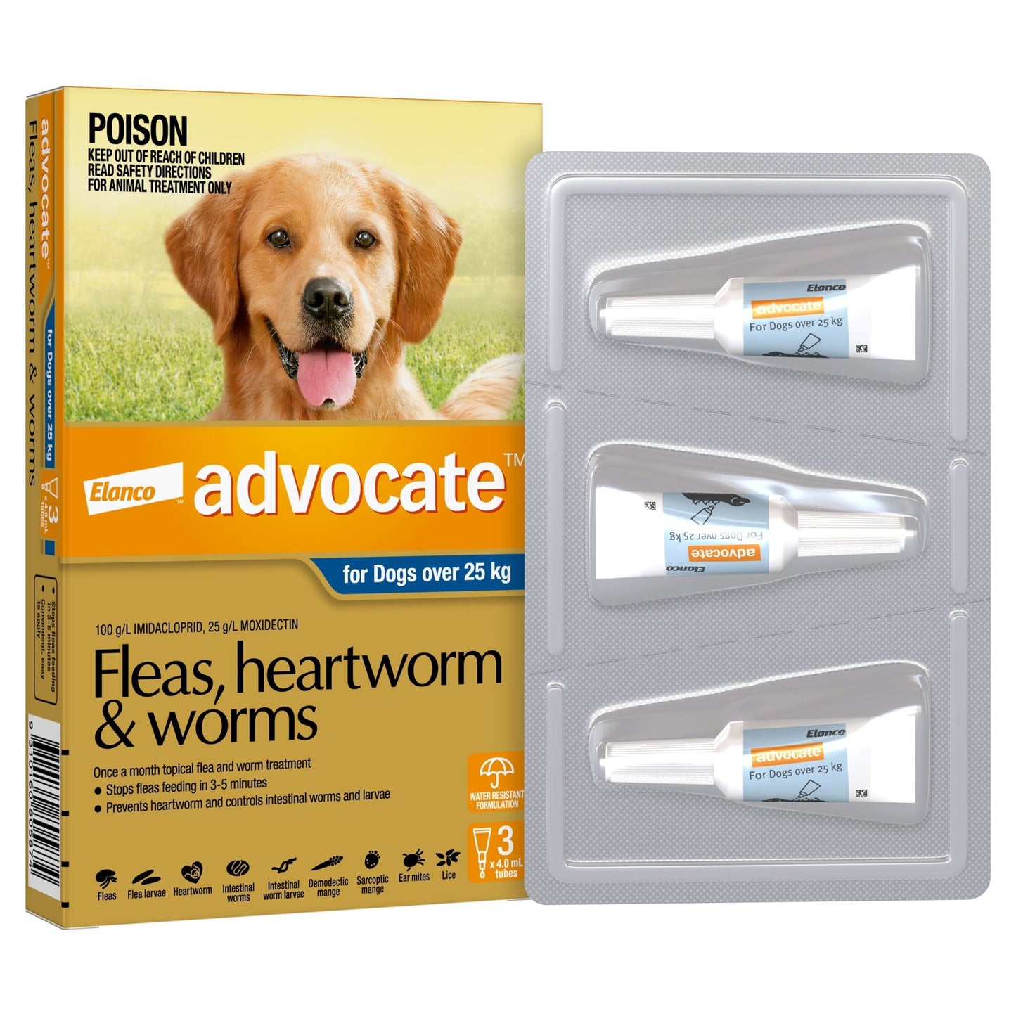 Advocate Flea & Worming Treatment 25kg+ Dog - PetPost Australia