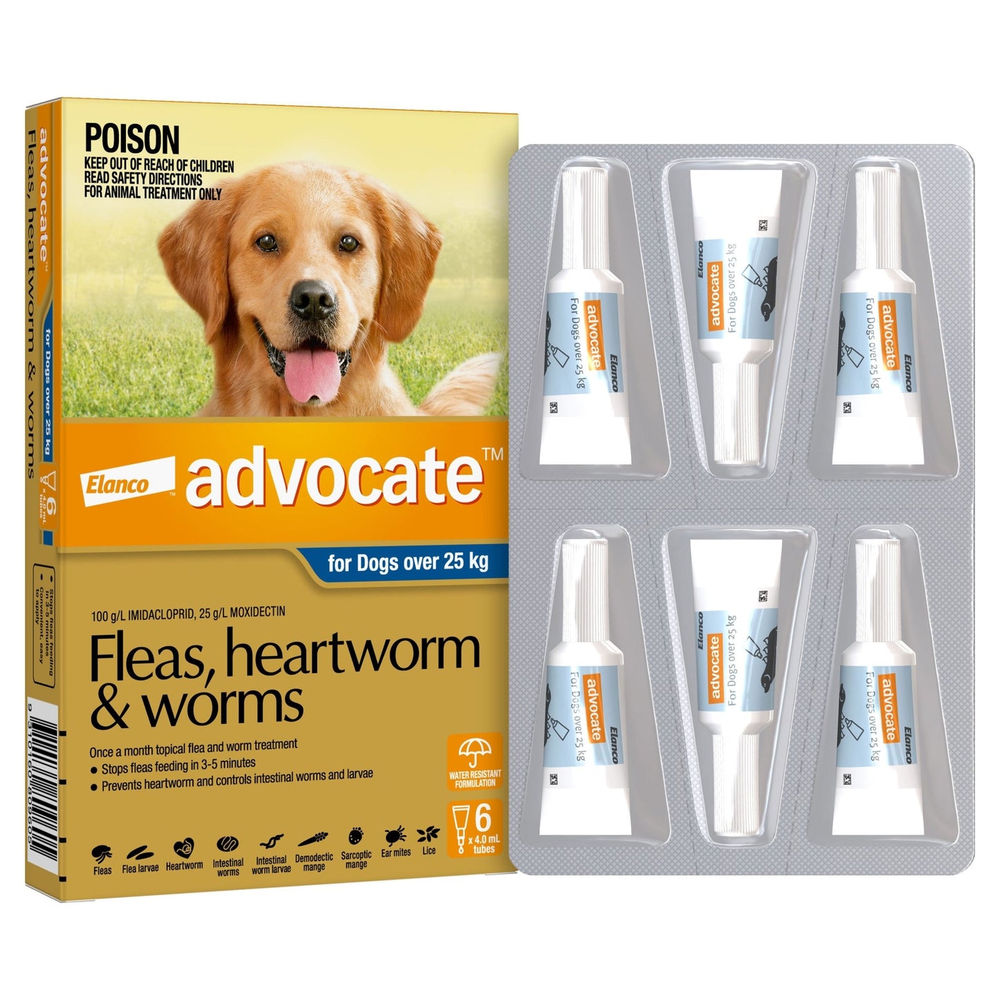Advocate Flea & Worming Treatment 25kg+ Dog - PetPost Australia