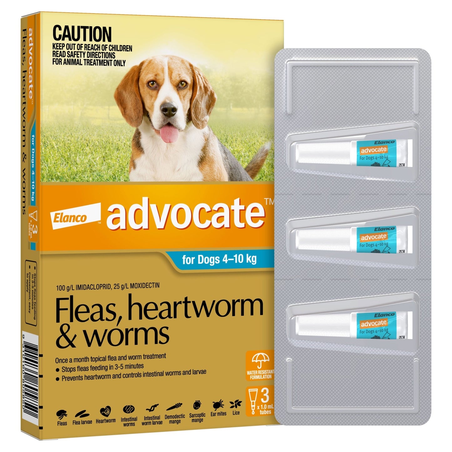 Advocate Flea & Worming Treatment 4-10kg Dog - PetPost Australia