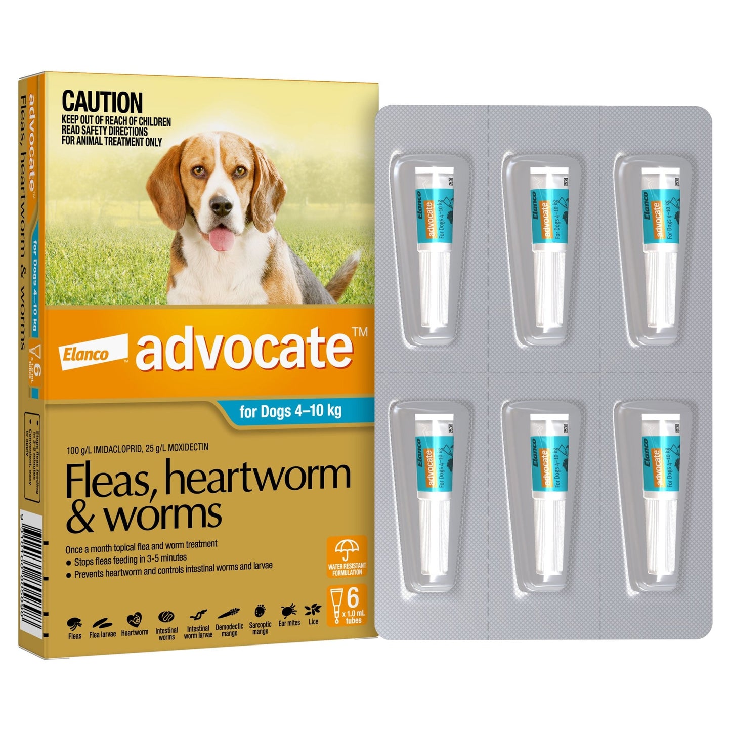 Advocate Flea & Worming Treatment 4-10kg Dog - PetPost Australia