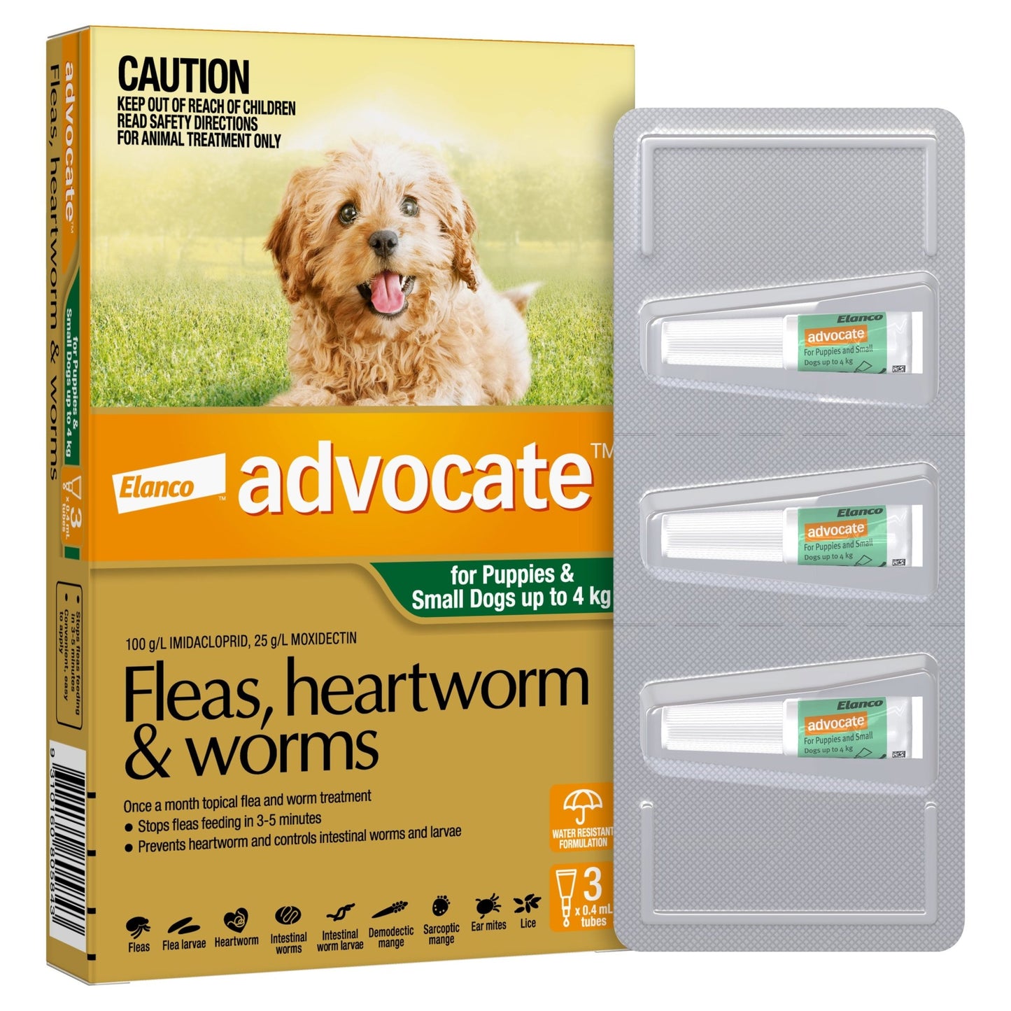 Advocate Flea & Worming Treatment <4kg Dog - PetPost Australia