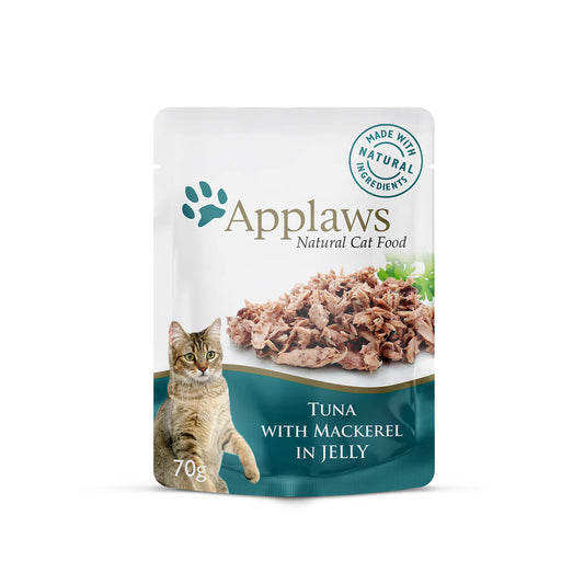 Applaws Natural Tuna with Mackerel in Jelly Wet Cat Food Pouch - PetPost Australia