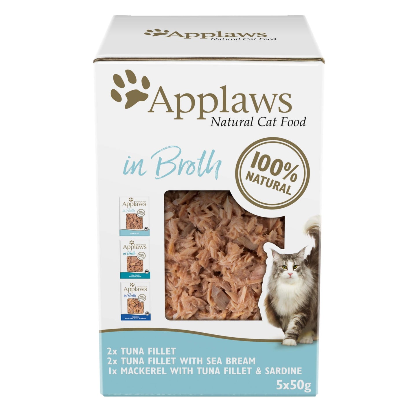 Applaws Tuna In Broth Wet Cat Food Pouches 5X50g - PetPost Australia