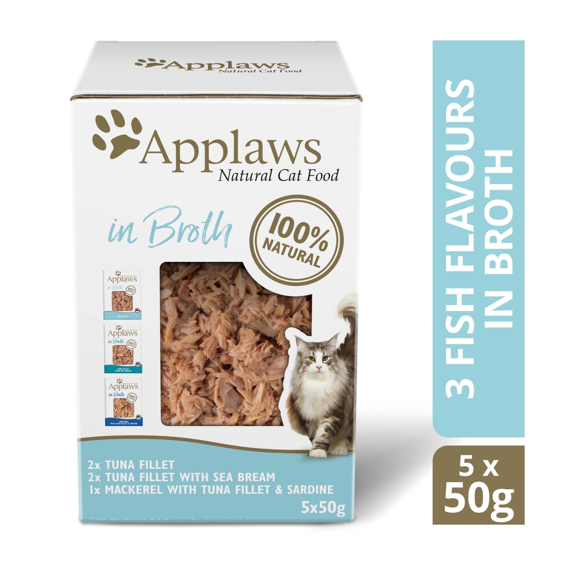 Applaws Tuna In Broth Wet Cat Food Pouches 5X50g - PetPost Australia