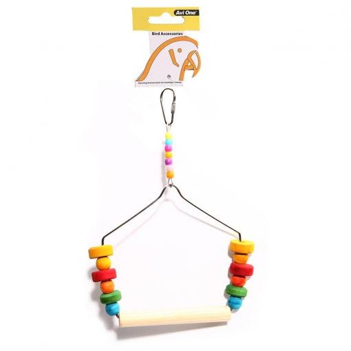 Avi One Bird Toy Coloured Block & Swing - PetPost Australia