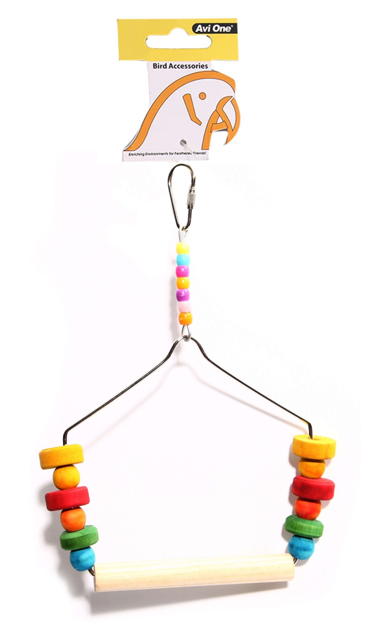 Avi One Bird Toy Coloured Block & Swing - PetPost Australia