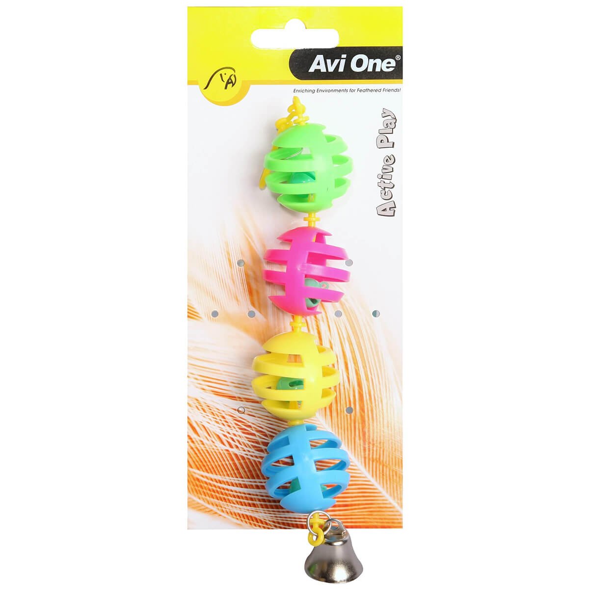 Avi One Bird Toy Geo Balls with Bell - PetPost Australia