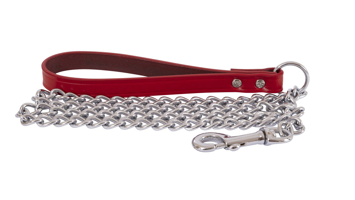 BEAU Pets Chain Lead Leather Handle 3.00mmx120cm - PetPost Australia
