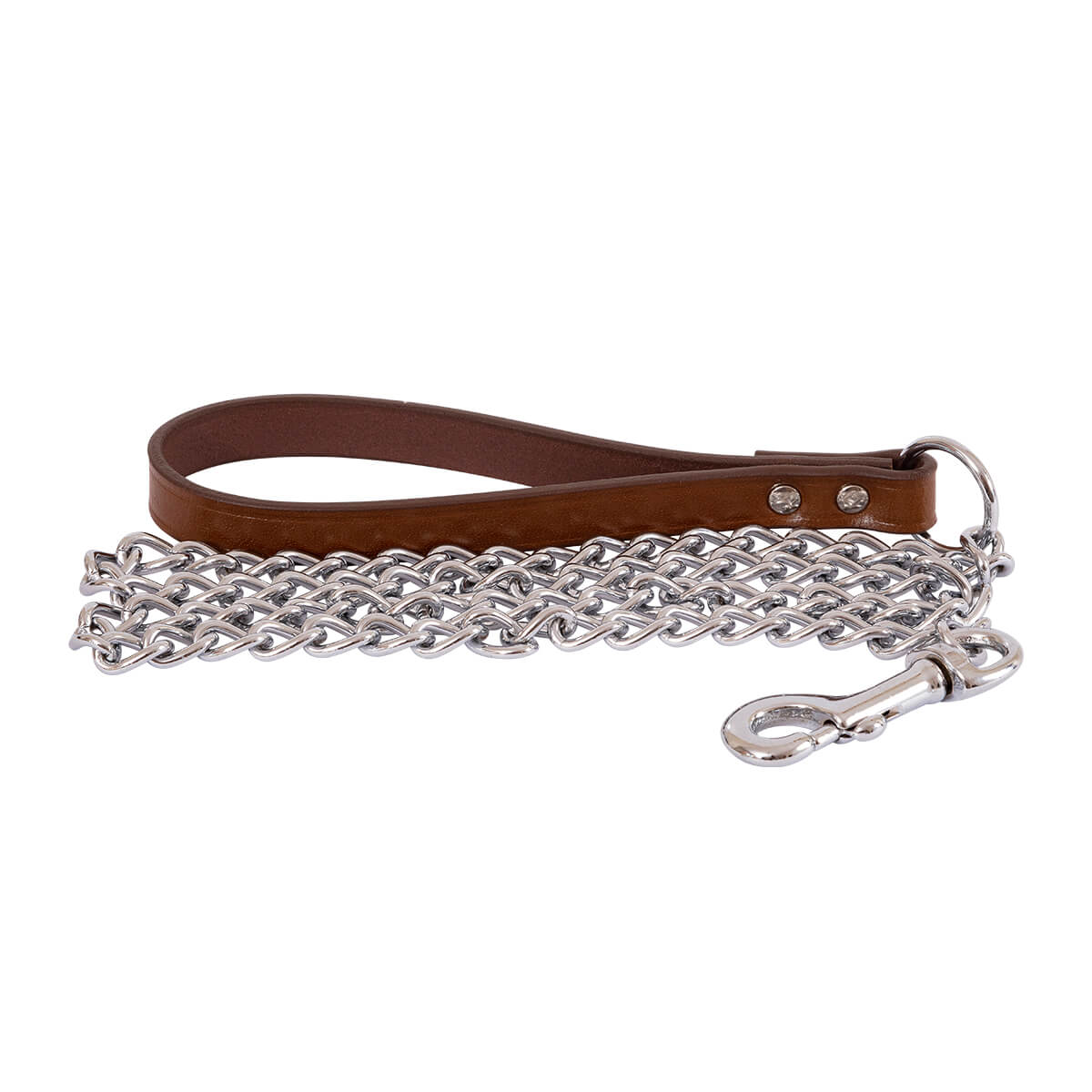 BEAU Pets Chain Lead Leather Handle 3.00mmx120cm - PetPost Australia