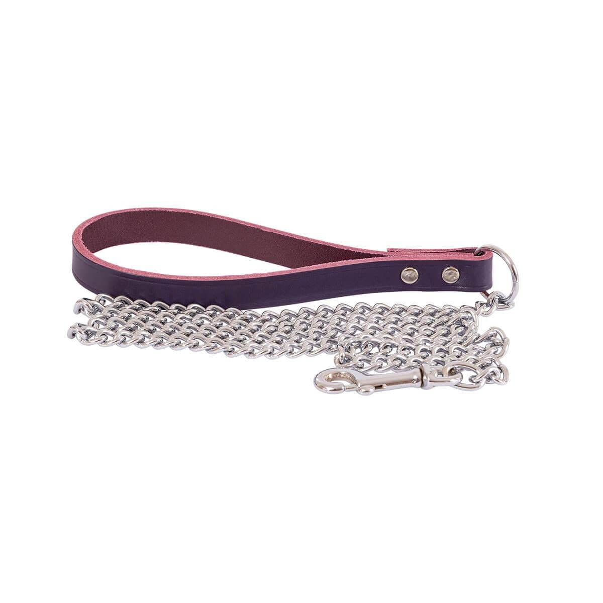 BEAU Pets Chain Lead Leather Handle 3.00mmx120cm - PetPost Australia