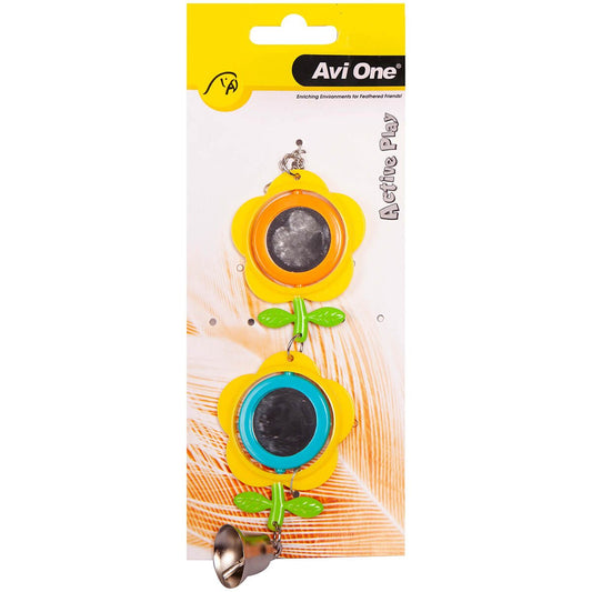 Bird Toy Double Buttercup Mirror - PetPost Australia