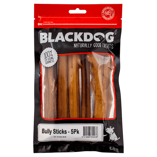 Black Dog Bully Sticks Dog Treats - PetPost Australia