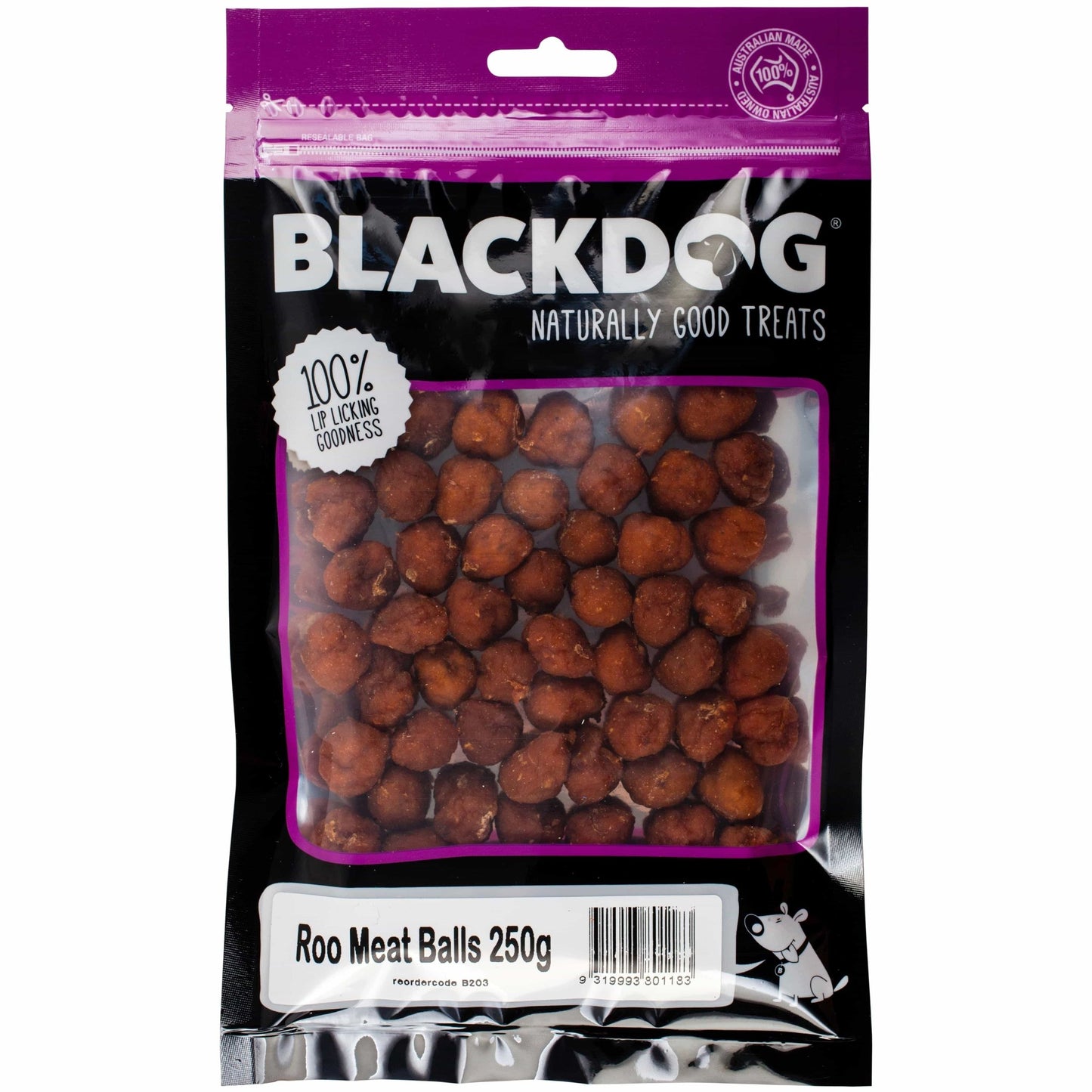 Black Dog Roo Meat Balls Dog Treats - PetPost Australia