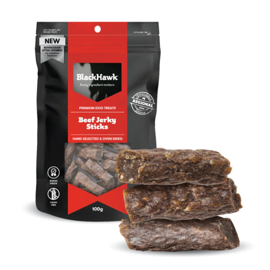 Black Hawk Beef Jerky Sticks Dog Treats - PetPost Australia