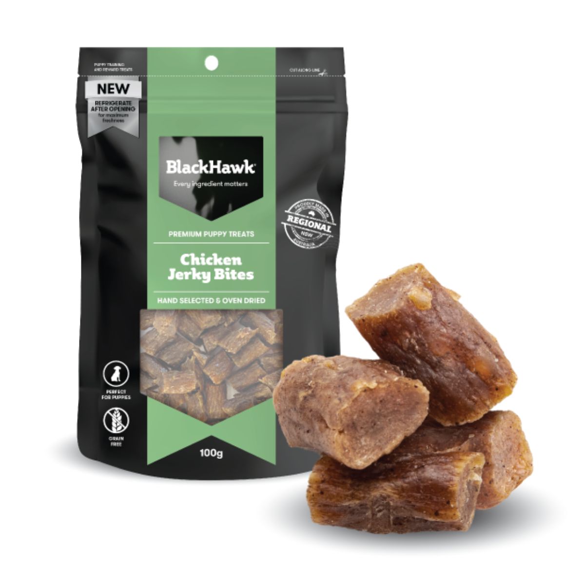 Black Hawk Chicken Jerky Bites Puppy Dog Treats - PetPost Australia