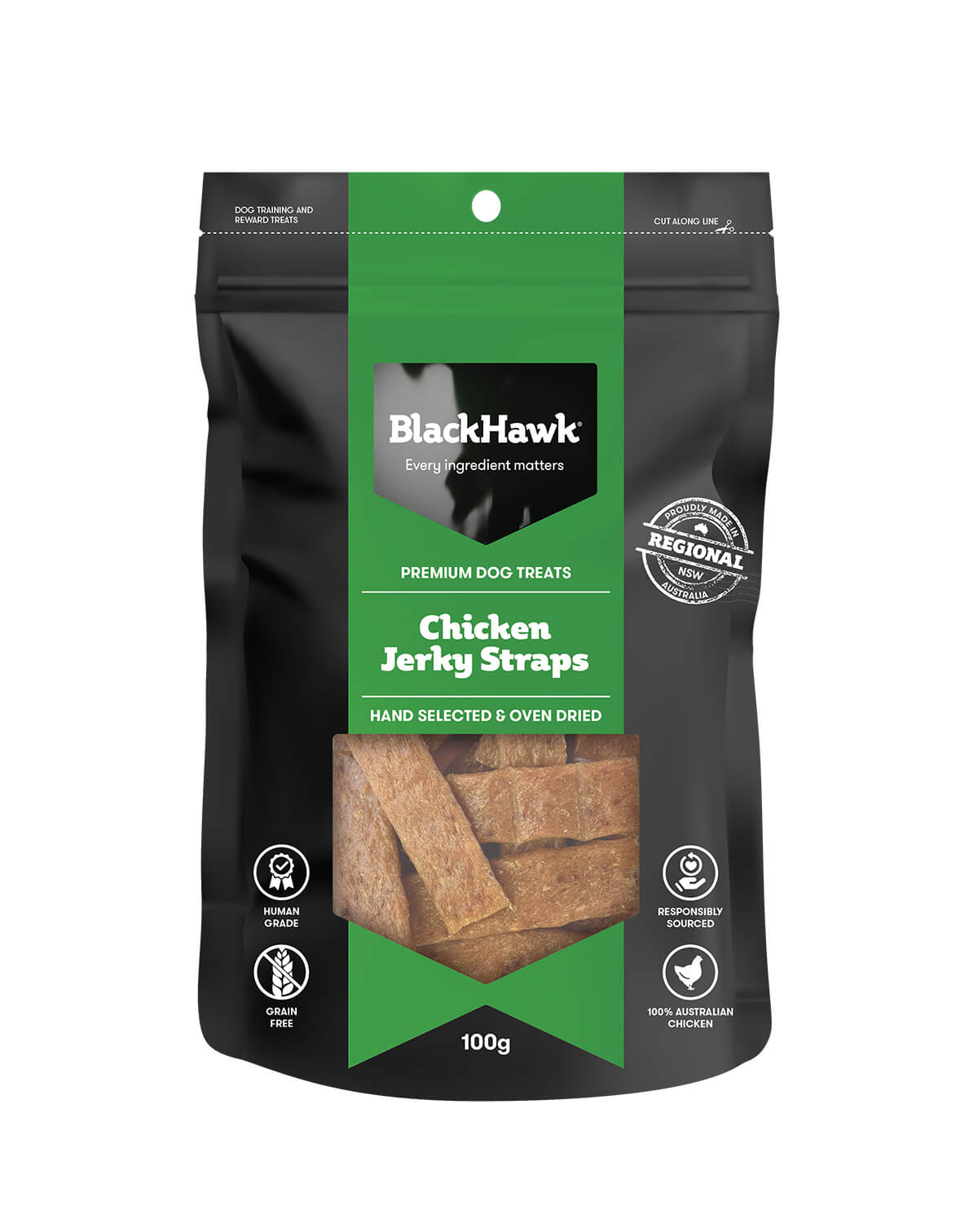 Black Hawk Chicken Jerky Straps Dog Treats - PetPost Australia