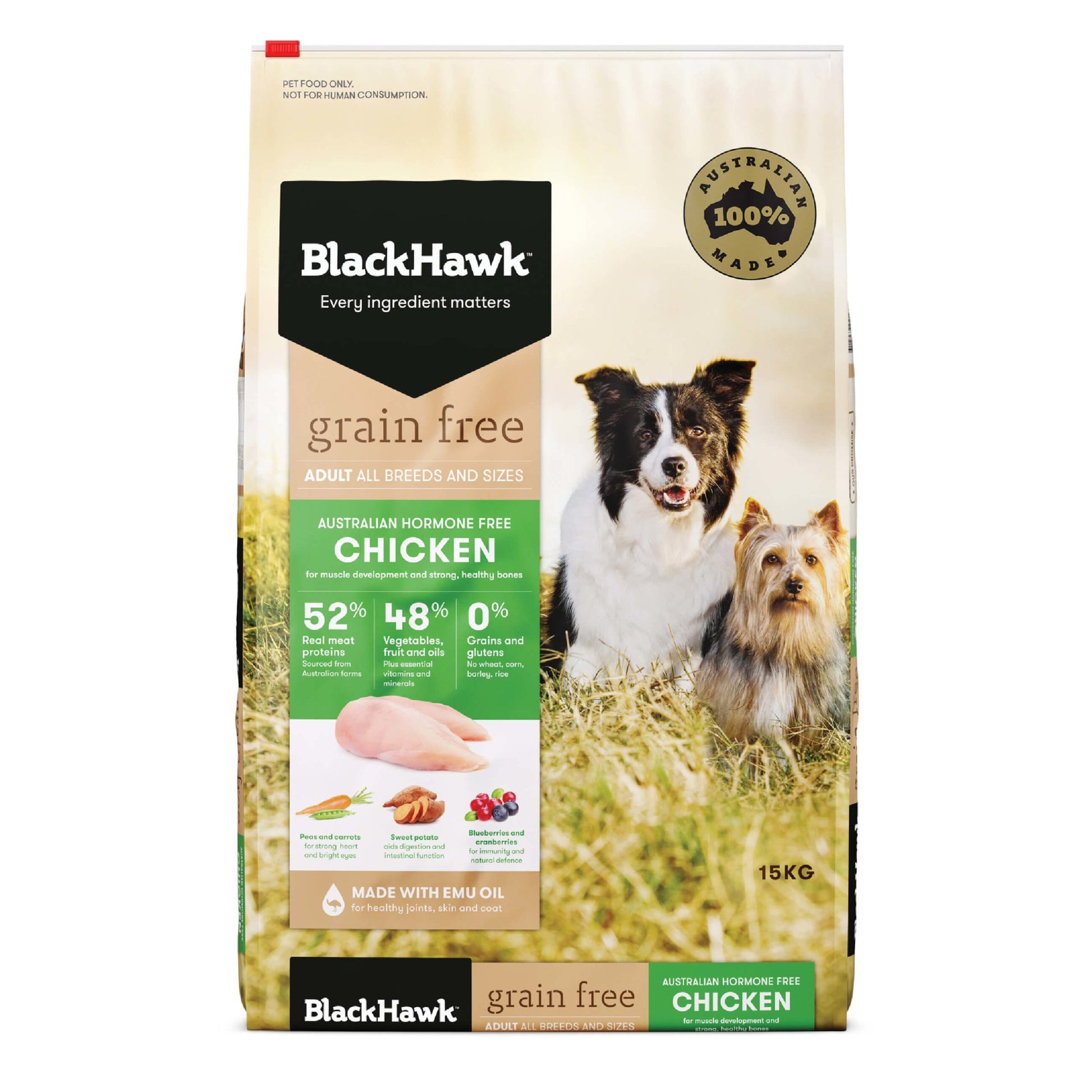 Black Hawk Grain Free Adult Chicken Dry Dog Food - PetPost Australia