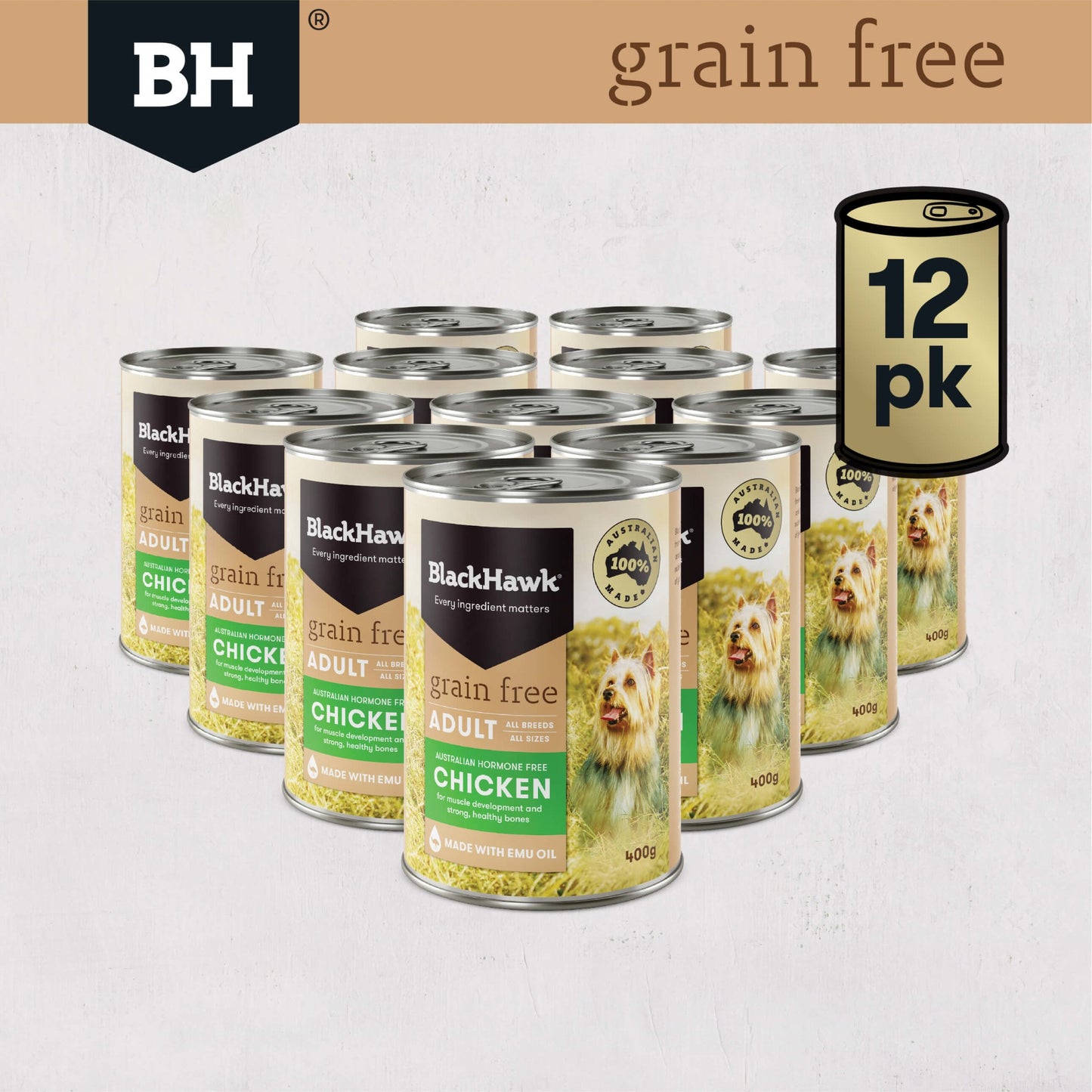 Black Hawk Grain Free Adult Chicken Wet Dog Food - PetPost Australia