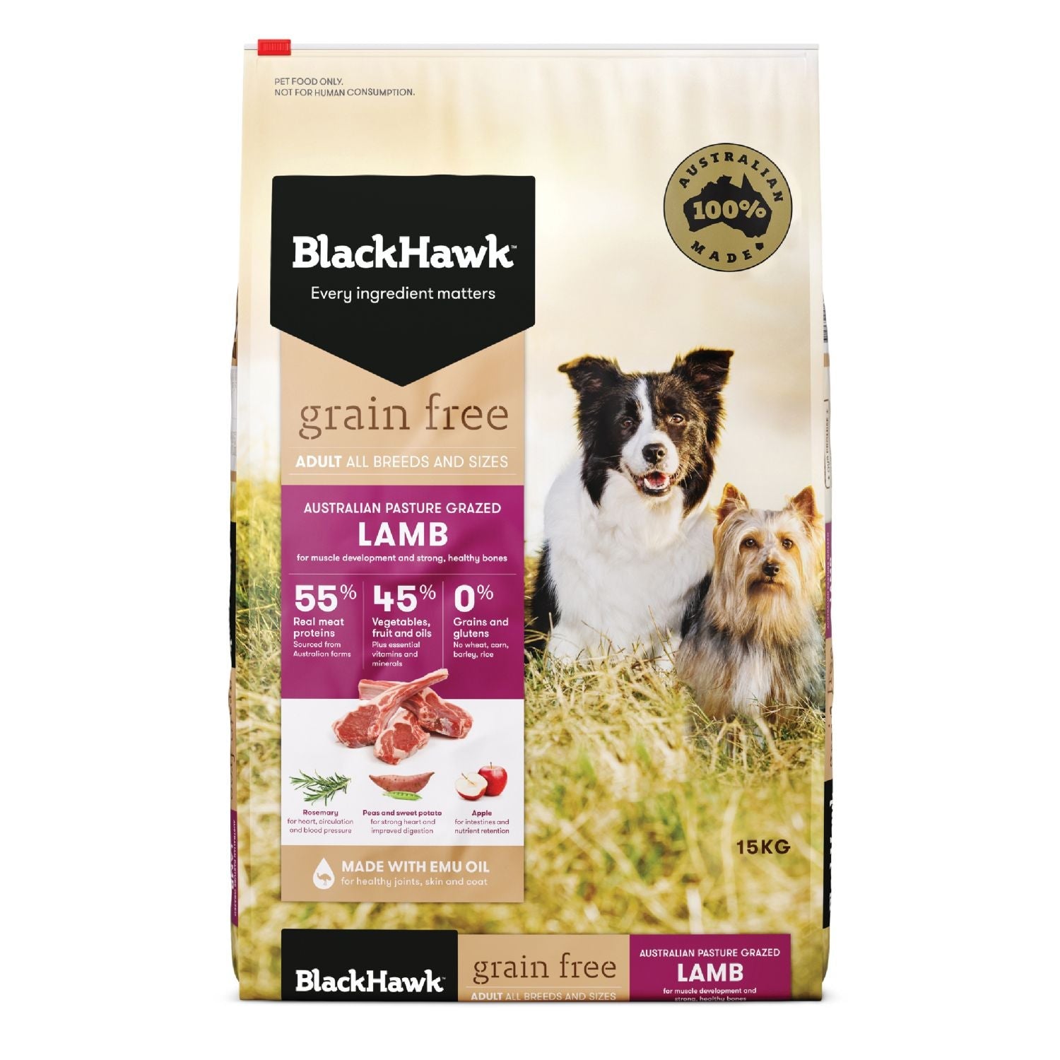 Black Hawk Grain Free Adult Lamb Dry Dog Food - PetPost Australia