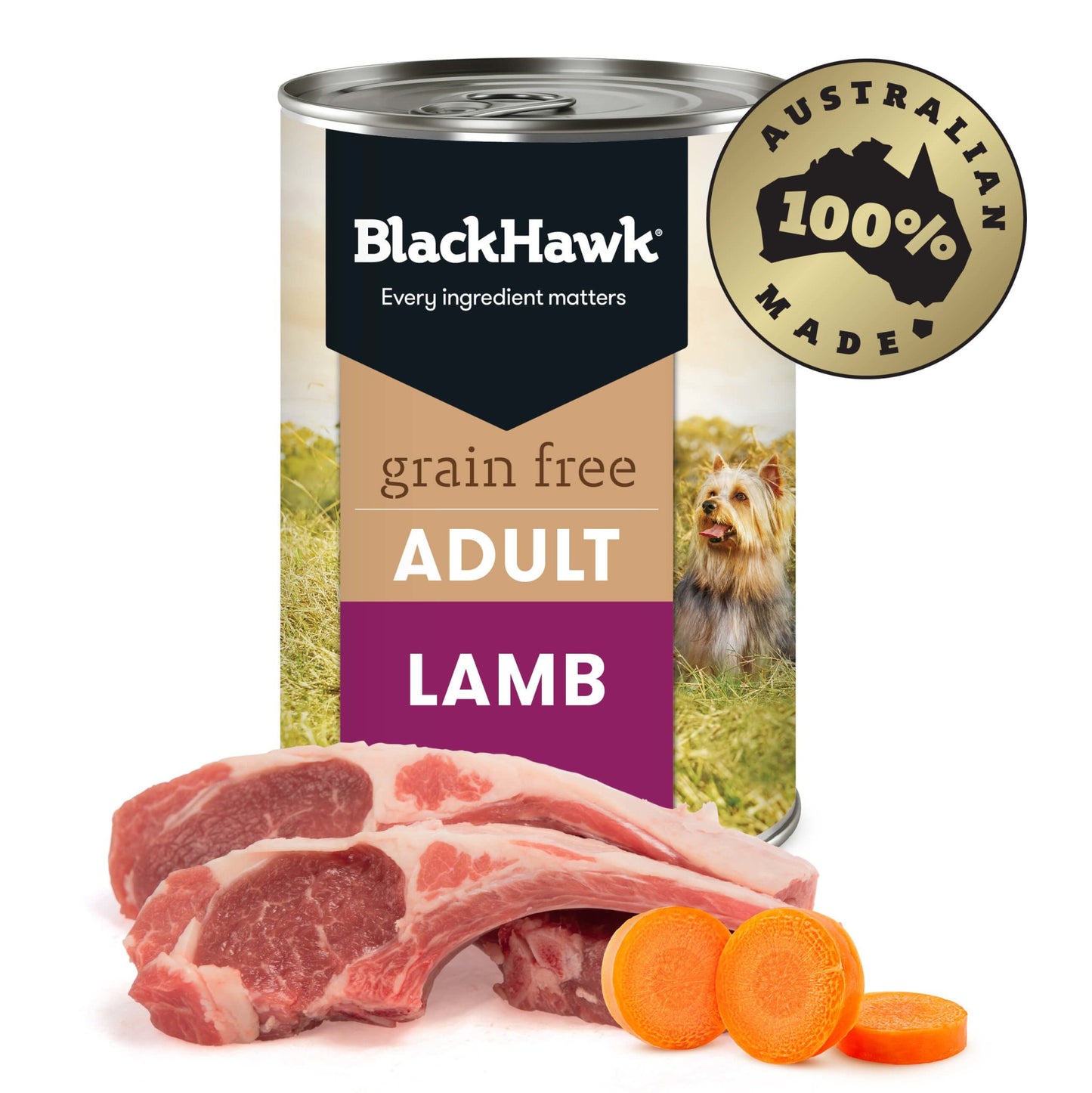Black Hawk Grain Free Adult Lamb Wet Dog Food - PetPost Australia